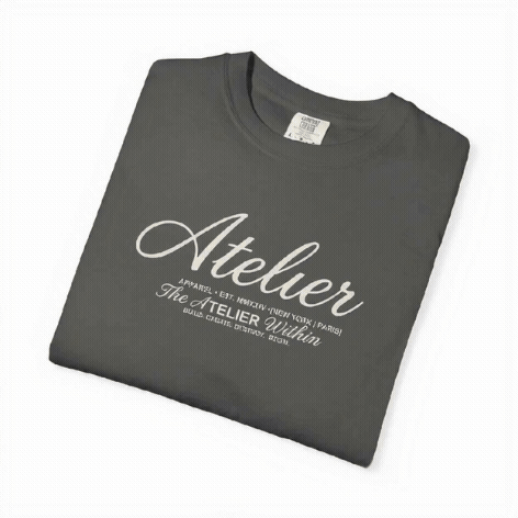 Atelier Vintage Script T-Shirt Artisan Studio Graphic Tee Simply Trendy Tees