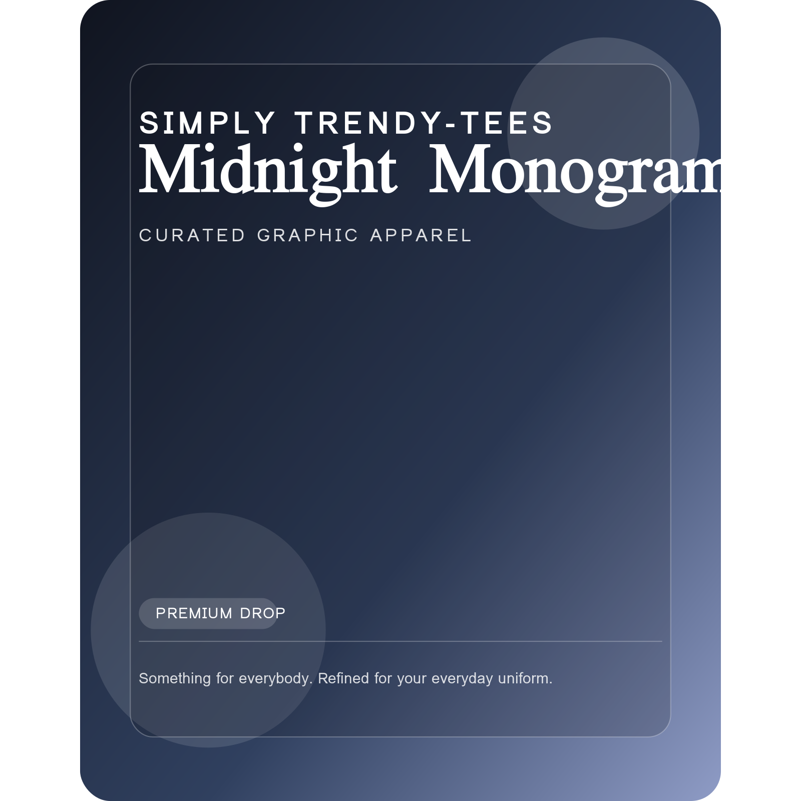 Midnight Monogram Tee