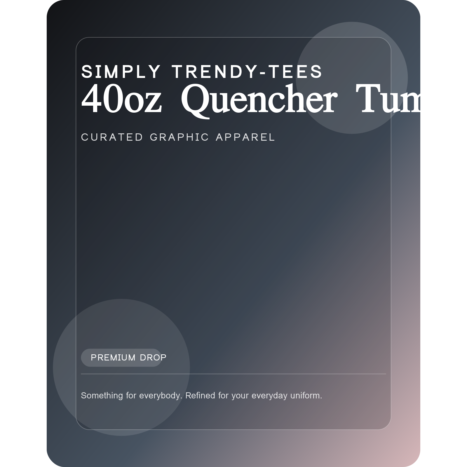 40oz Quencher Tumbler