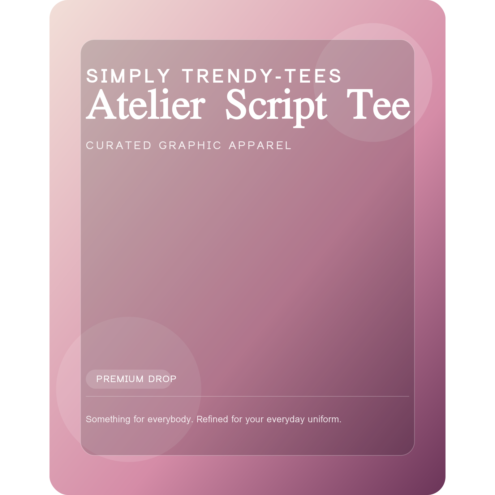 Atelier Script Tee