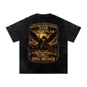 WITCHES COULD NEVER STOP GOD’S PLAN heavyweight oversized streetwear graphic tee product image 7