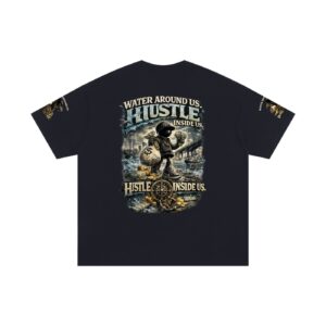 Water Around Us Hustle Inside Us 2026 Unisex Oversized Streetwear Cotton T-Shirt – product image 2