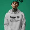 FUNCLE Definition Hoodie – like a dad only cooler funny uncle pullover, product image 6