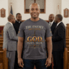 THE ENEMY HAS LIMITS GOD DOES NOT Christian Faith Warrior T-Shirt – premium vintage graphic tee, product image 5