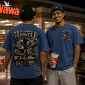 Water Around Us. Hustle Inside Us. 2026 Essential Cotton T-Shirt | 757 Streetwear Graphic Tee