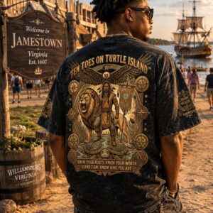 TEN TOES ON TURTLE ISLAND Premium Snow Washed Oversized T-Shirt | Heritage Streetwear Graphic Tee | 250 GSM Heavyweight Vintage Wash