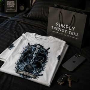 BLACK ICE HOCKEY EST. 1885 heavyweight oversized streetwear graphic tee product image 3