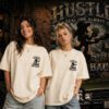 Water Around Us. Hustle Inside Us. 2026 Essential Cotton T-S heavyweight oversized streetwear graphic tee product image 2