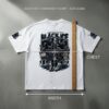 Size chart mockup for BLACK ICE HOCKEY EST. 1885 oversized streetwear tee