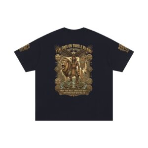 Ten Toes on Turtle Island Premium Black Indigenous Streetwear heavyweight oversized streetwear graphic tee product image 3