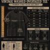 Vintage washed size chart for BLACK ICE HOCKEY EST. 1885 oversized tee