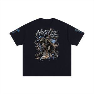 Hustle Out of This World Alien Streetwear Tee | 757 Oversized Graphic Shirt | Unisex Cotton T-Shirt