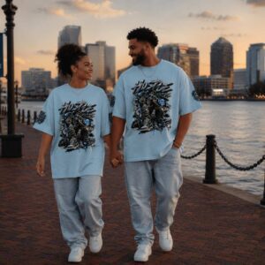 Hustle Out of This World Alien Streetwear Tee | 757 Oversized Graphic Shirt | Loose Drop Shoulder T-Shirt