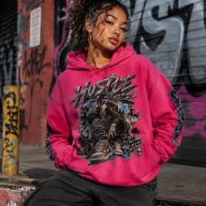 Hustle Out of This World Alien Streetwear Hood | Oversized Graphic