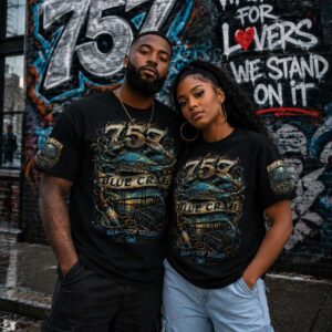 757 Blue Crab Collection Tee | Virginia Beach Coastal Streetwear | Simply Trendy-Tees| Unisex Oversized Cotton T-Shirt