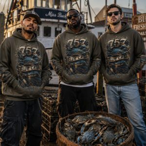 757 Blue Crab Collection Hoodie | Virginia Beach Coastal Gear